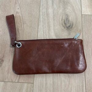 HOBO Rich Brown Leather Clutch/Wristlet